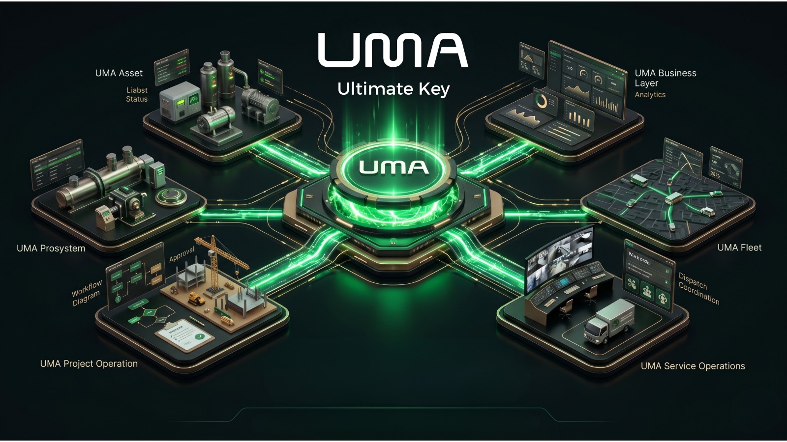 UMA Ultimate Key — unified platform connecting six operational modules